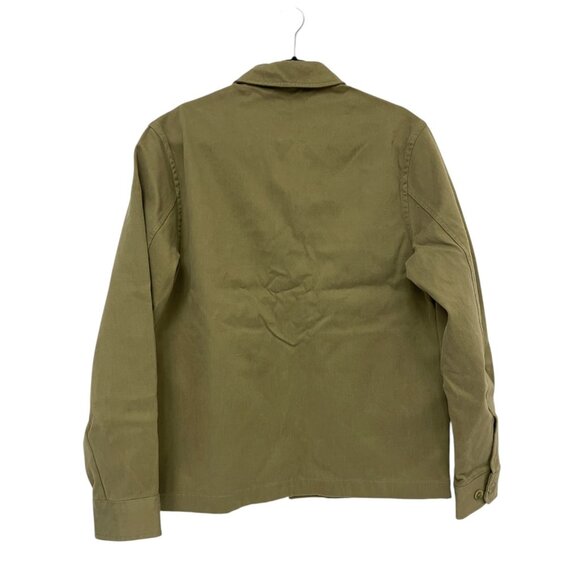 Zara Mens Overshirt Jacket Medium M Military Green Regular Fit Long Sleeve NWOT - Picture 2 of 7